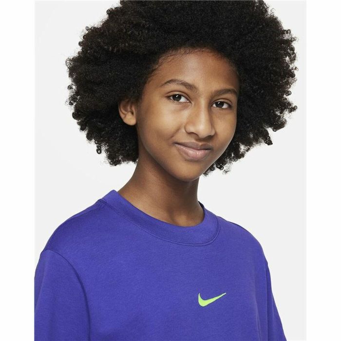 Camiseta de Manga Corta Infantil Nike Sportswear Azul 2