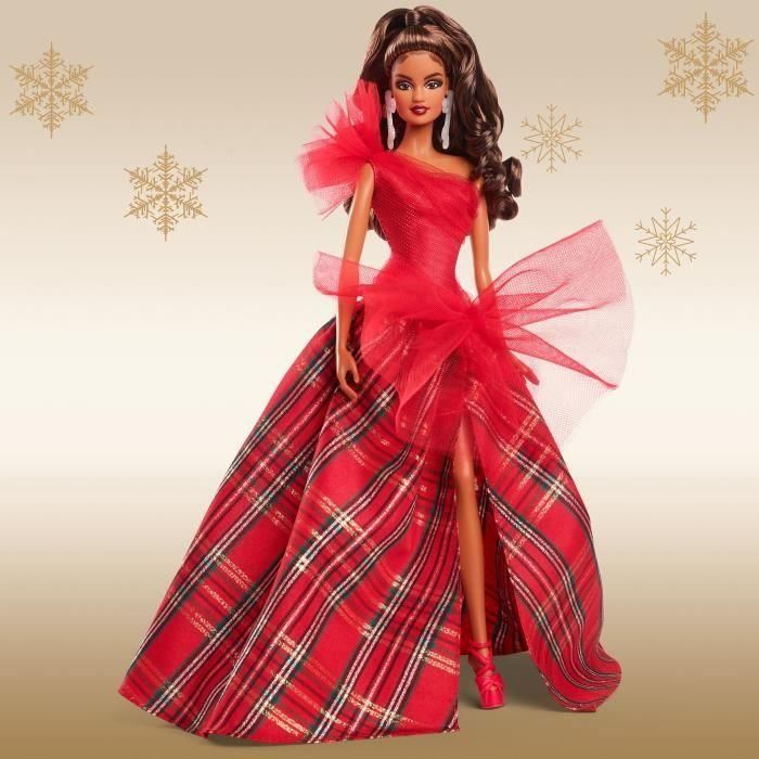 Muñeca BARBIE Feliz Navidad Marrón HRM63 1 Muñeca BARBIE Feliz Navidad Marrón HRM63 1