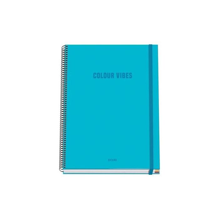 Bloc Dohe Colour Vibes Micro.Tapa Extra A4 100H 90Gr Cuadric.5X5 Cyan