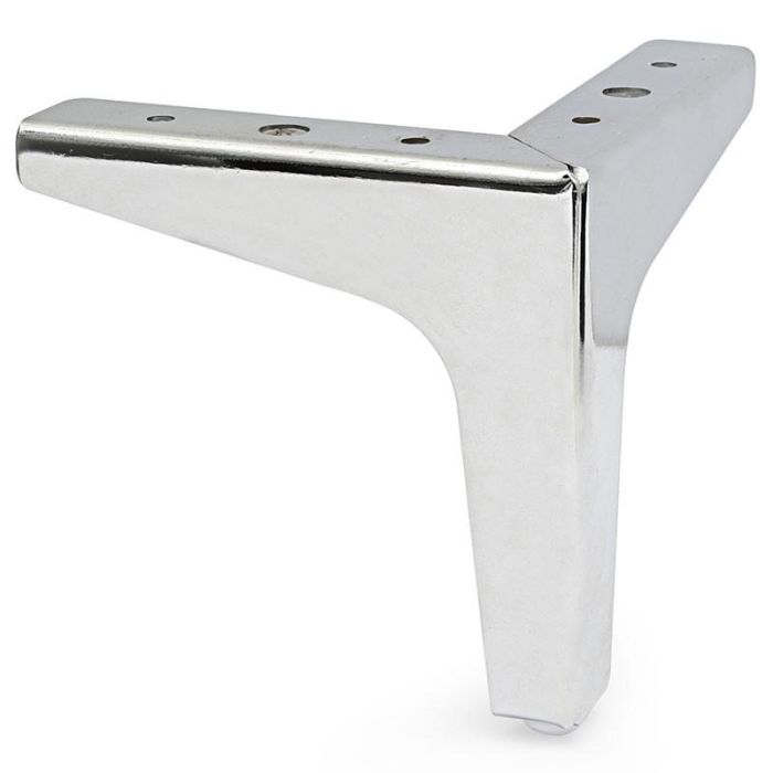 Q&Q Pata Metálica para Mueble o Sofá Modelo Dayra, Acabado Cromo, Resistente, Altura 155mm