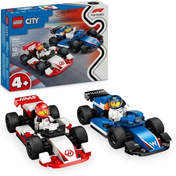 LEGO 60464 City Coches de Carreras F1 Williams Racing y Haas - Juguete para 4+ Años 14