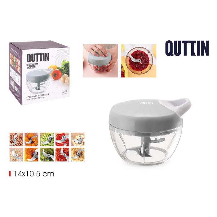 Quttin Cortador de Alimentos Manual con Tirador 500ml 14 x 10.5 cm (12 Unidades)