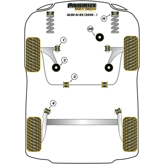 Silentblock Powerflex EXH023 Tubo de Escape 2