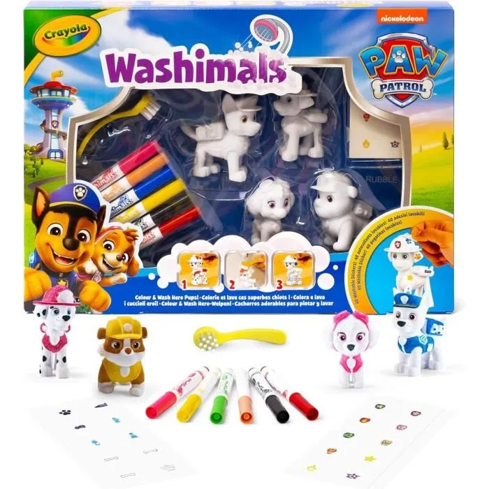 Crayola Washimals Mis animales para colorear 4 animales de Paw Patrol A partir de 3 años CRA0071662202903 0 Crayola Washimals Mis animales para colorear 4 animales de Paw Patrol A partir de 3 años CRA0071662202903 0