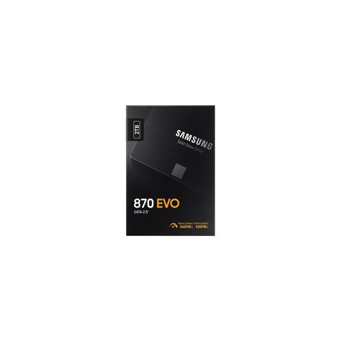 Samsung 870 EVO SSD 2000 GB (2TB) 2.5" SATA III Negro MZ-77E2T0B/EU Velocidad Lectura 560 MB/s Escritura 530 MB/s 5
