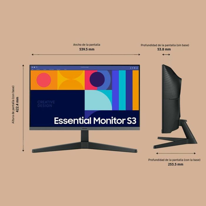 Samsung Pantalla Monitor LS24C332GAUXEN 24" FHD 100 Hz Panel IPS 1 ms 22