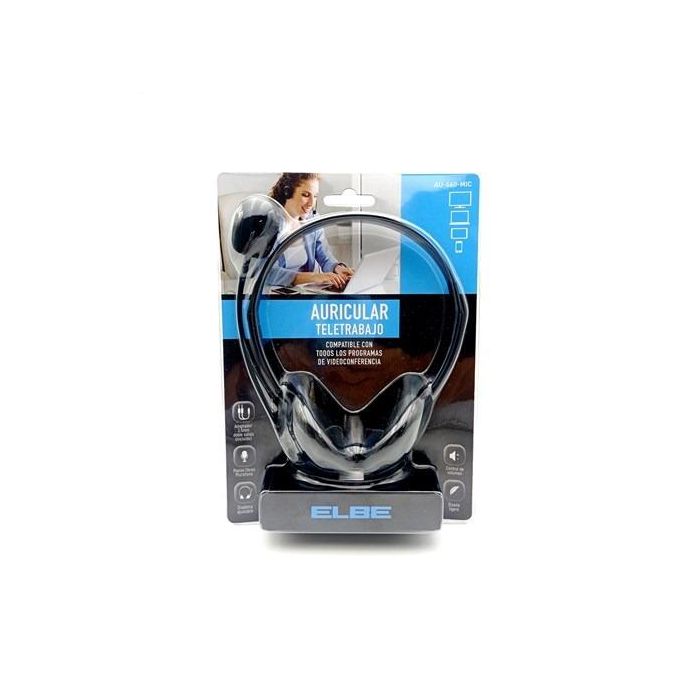 Elbe AU-660-MIC Auriculares para Teletrabajo con Micrófono y Reducción de Ruido 11 Elbe AU-660-MIC Auriculares para Teletrabajo con Micrófono y Reducción de Ruido 11