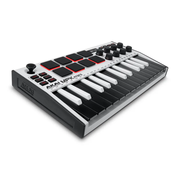 AKAIPRO Mpk Mini Mk3 Controlador MIDI con 25 Teclas Sensibles, Pads MPC, Arpegiador y Pantalla OLED 2