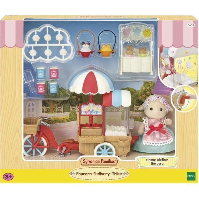 Sylvanian Families SYL5054131056530 Maman Mouton y su puesto de palomitas de maíz para 3 años