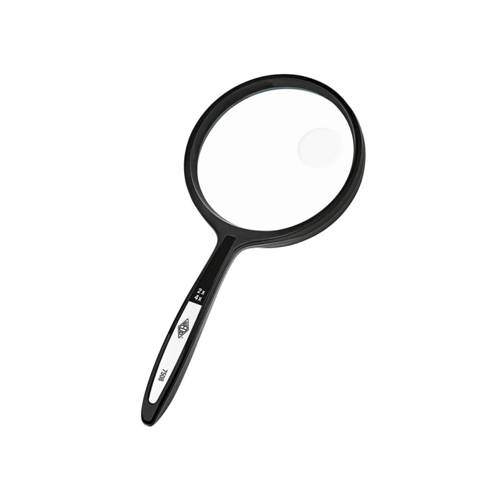 Q-connect Lupa Cristal Bifocal 62 mm Mango Curvo 2 y 4 Aumentos 1