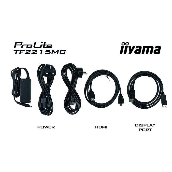 iiyama TF2215MC-B2, 21.5", 1920x1080, 16:9, 14 ms, IPS LED, projective capacitive, VGA, HDMI, DP, HDCP, DC 12V, 520x315x42.5 mm 10 iiyama TF2215MC-B2, 21.5", 1920x1080, 16:9, 14 ms, IPS LED, projective capacitive, VGA, HDMI, DP, HDCP, DC 12V, 520x315x42.5 mm 10