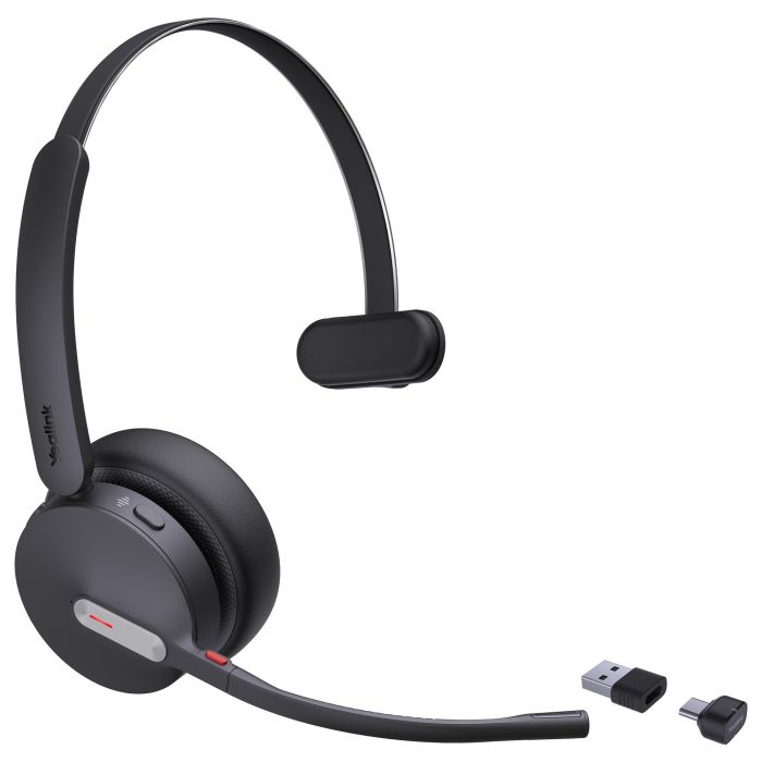 Yealink Auriculares Bluetooth BH70 Mono UC Inalámbrico USB-C/A para Oficina/Centro de Llamadas con Micrófono de Cancelación de Ruido y 35h de Conversación Negro 1