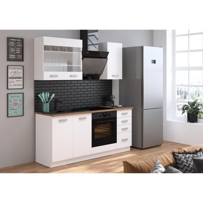 Atlas ATLASFOUR Mueble para horno - Decoración blanca, L60cm, sin encimera 3