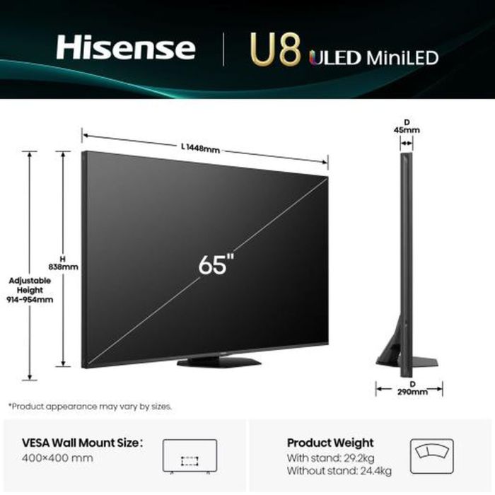 Smart TV Hisense 65U8Q 65" 4K Ultra HD LED HDR 1 Smart TV Hisense 65U8Q 65" 4K Ultra HD LED HDR 1
