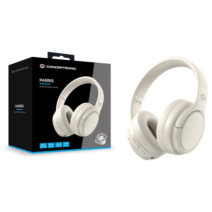 Conceptronic Auriculares Inalámbricos PARRIS03C Bluetooth Color Crema 2