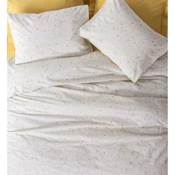 Juego de cama - 1 funda nórdica 220x240 cm + 2 fundas de almohada 60x60 cm - 100% algodón - Mostaza 3 Juego de cama - 1 funda nórdica 220x240 cm + 2 fundas de almohada 60x60 cm - 100% algodón - Mostaza 3