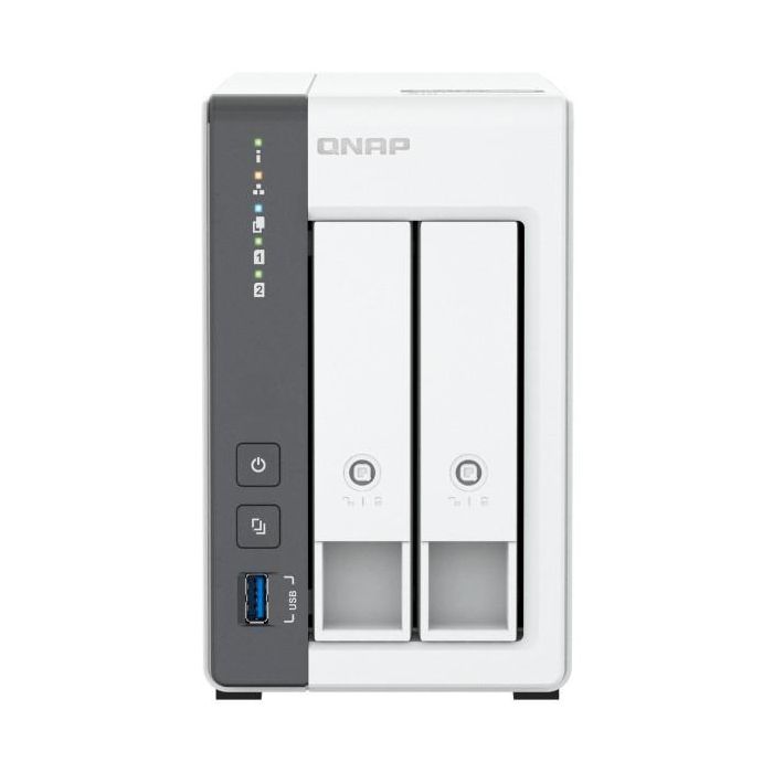 Qnap TS-216G NAS 2 Bahías 3.5"/2.5" 2.5GbE con 4GB RAM NPU IA | Servidor Almacenamiento Torre Hogar/Oficina hasta 39TB 1