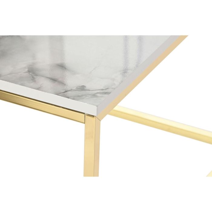 Mesa Centro Chic DKD Home Decor Blanco Dorado 60 x 40 x 100 cm 1