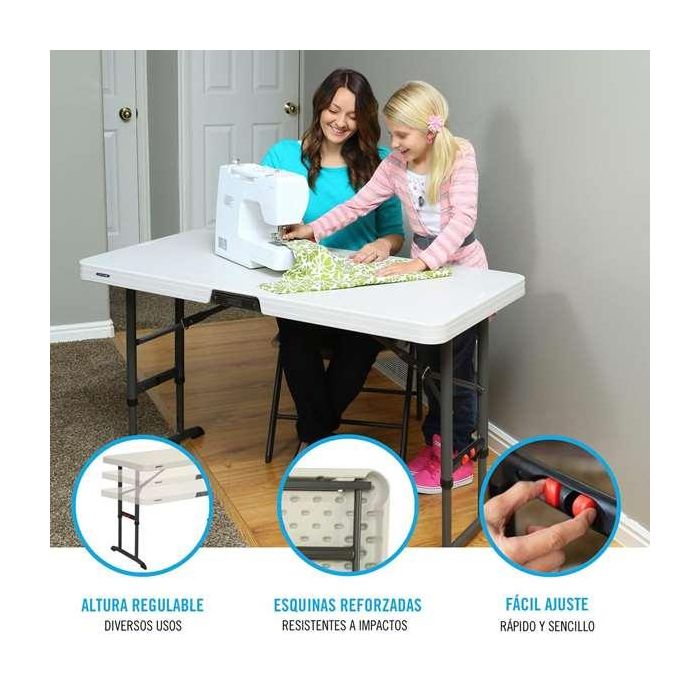 Lifetime Mesa Plegable Maletín 122x61xh61-86 cm 1