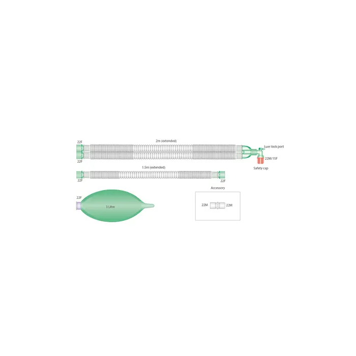 Circuito Anestesia 22M 1,5M C- Cuff 3 L Intersugical