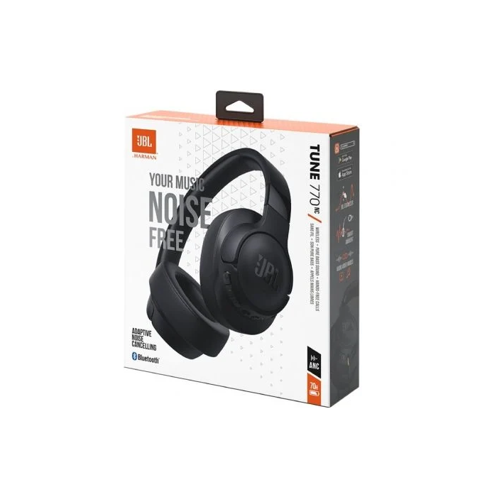 JBL JBLT770NCBLK Auriculares Inalámbricos Tune 770NC con Cancelación Ruido Adaptativa, Micrófono, Bluetooth 5.3, 70h Batería, Multipunto, Negros 4 JBL JBLT770NCBLK Auriculares Inalámbricos Tune 770NC con Cancelación Ruido Adaptativa, Micrófono, Bluetooth 5.3, 70h Batería, Multipunto, Negros 4