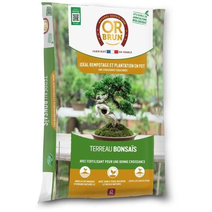 Tierra para bonsáis - BROWN GOLD - OBRTBON6U - 6L - Mejor enraizamiento Tierra para bonsáis - BROWN GOLD - OBRTBON6U - 6L - Mejor enraizamiento