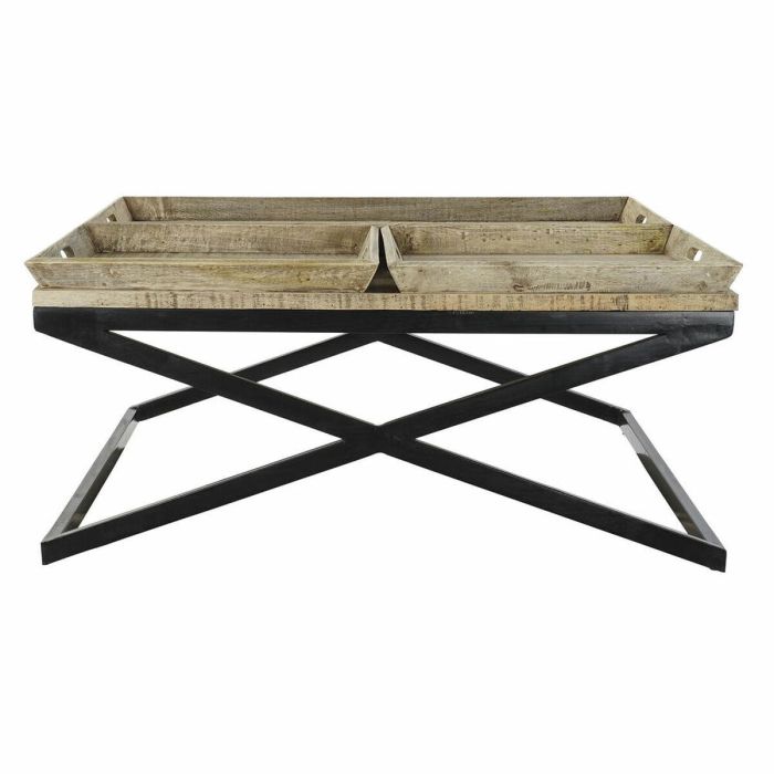 Mesa Centro Colonial DKD Home Decor Natural Negro 120 x 55 x 120 cm 3