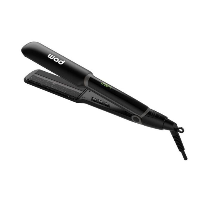 Wad Professional Beauty Plancha de Pelo Unique Straightener Black 4 en 1 con Placas de Titanio y Cerámica, Pantalla LCD, 130-230°C