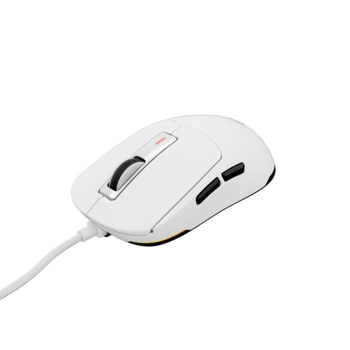 GENESIS Krypton 660 Ratón Gaming Óptico Ambidextro 12000 DPI, Ultraligero 49g, Cable USB Paracord, Huano Purple 90M Clicks, Blanco 4