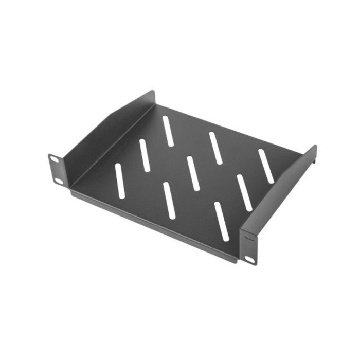 Lanberg AK-1012-B Cajón metálico para rack negro. Accesorio de bastidor de 25,4 cm (10") de ancho x 180 mm de profundidad. Soporta hasta 20 kg.