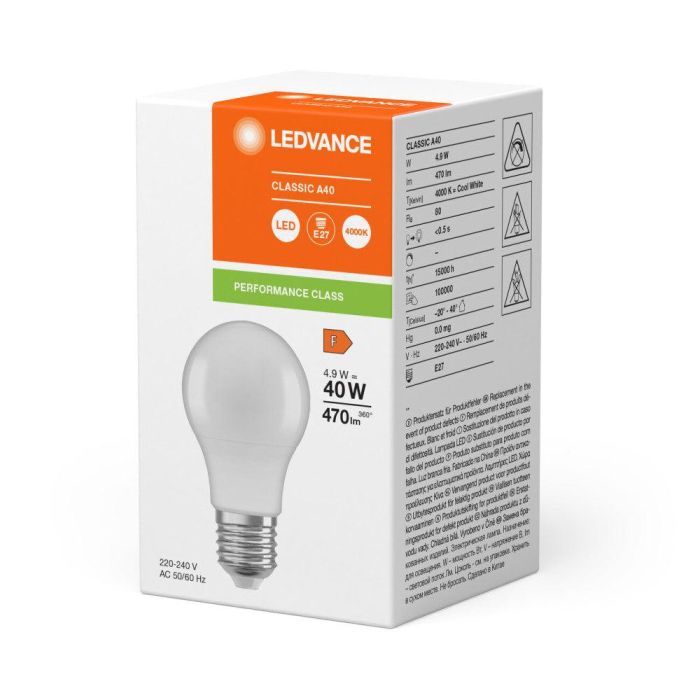 [LVE-4099854049538] Ledvance/Osram Bombilla LED "Classic" E27 4,9W 470Lm 4000K 200º IP20 1