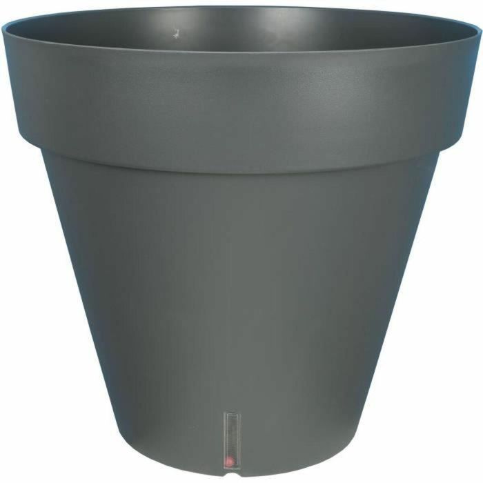 Riviera RIV3580795930760 Jardinera Redonda Loft, Plástico, Diámetro 30 cm, Gris