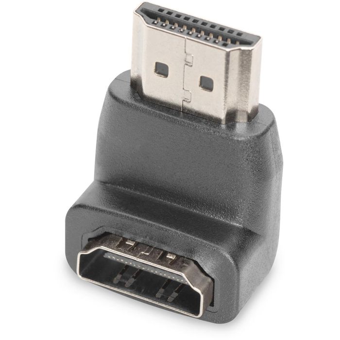Digitus Adaptador HDMI Angulado 90° Negro-Oro Macho-Hembra para HDMI Type A Estándar Máxima Resolución 4K 2