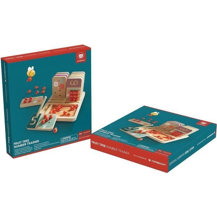 Top Bright TOP4260771791187 Juego Educativo Entrenador de Números: Árbol Frutal de Madera con Frutas para Recoger y Escritura 1