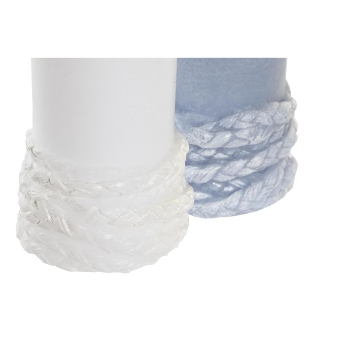DKD Home Decor Vela Mediterraneo Cera Gris Azul 7.2x7.2x10 cm 244 gr 30h Lote 12 Unidades Surtido Aleatorio 2