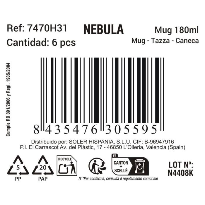 La Mediterranea Mug 180 ml "Nebula" Md 2