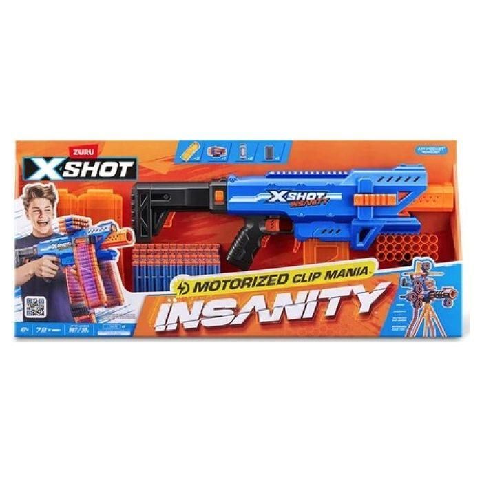 Pistola x-shot insanity clip motorizada con 3 cargadores y 72 dardos 80 x 40 cm 1 Pistola x-shot insanity clip motorizada con 3 cargadores y 72 dardos 80 x 40 cm 1