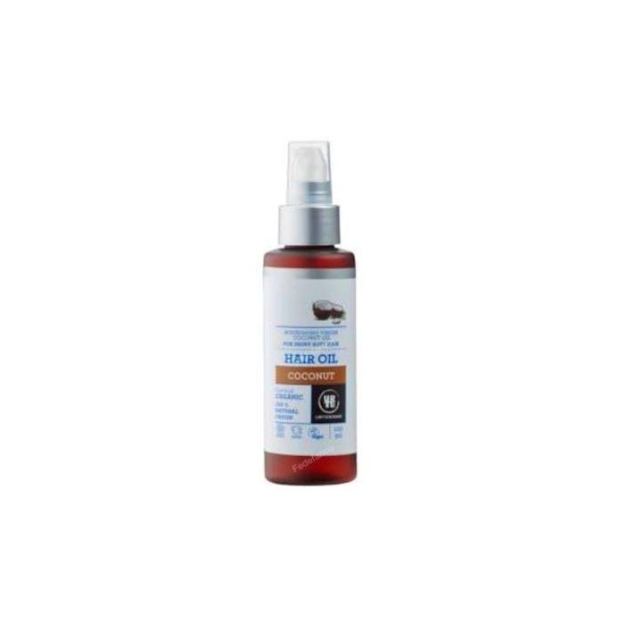 URTEKRAM Aceite de Coco para Cabello 100ml Eco Vegan, nutre y da brillo, con almendras, jojoba y brócoli