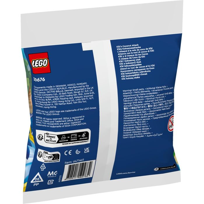 LEGO 30676 Sonic the Hedgehog Kikis Kokosnussattacke Polybag - Juego de Construcción Kiki y Ataque de Cocos, 42 Piezas, 6+ años 5
