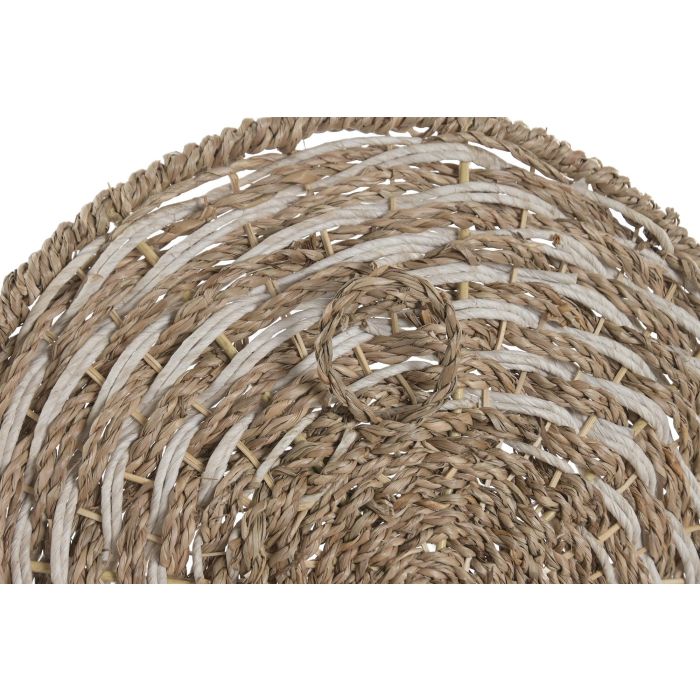 DKD Home Decor Decoracion Pared Natural Blanco 6 x 45 x 45 cm Set de 3 DKD Home Decor Decoracion Pared Natural Blanco 6 x 45 x 45 cm Set de 3