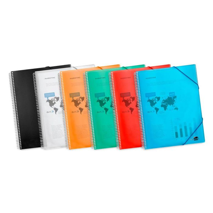 Carpeta Liderpapel Escaparate Con Espiral 60 Fundas Polipropileno Din A4 Transparente 6 Carpeta Liderpapel Escaparate Con Espiral 60 Fundas Polipropileno Din A4 Transparente 6