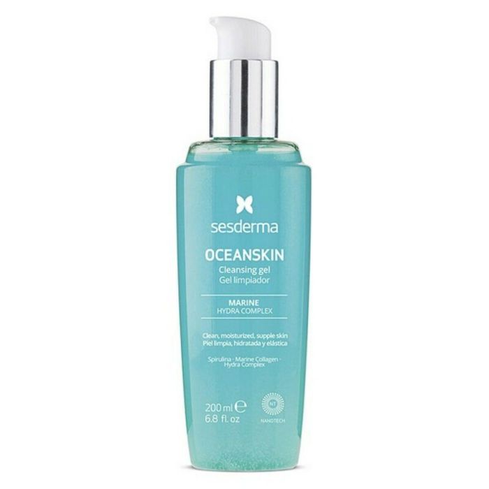 Sesderma OCEANSKIN Gel Limpiador Facial Hidratante Desmaquillante con Activos Marinos para Todo Tipo de Pieles 200 ml Sesderma OCEANSKIN Gel Limpiador Facial Hidratante Desmaquillante con Activos Marinos para Todo Tipo de Pieles 200 ml