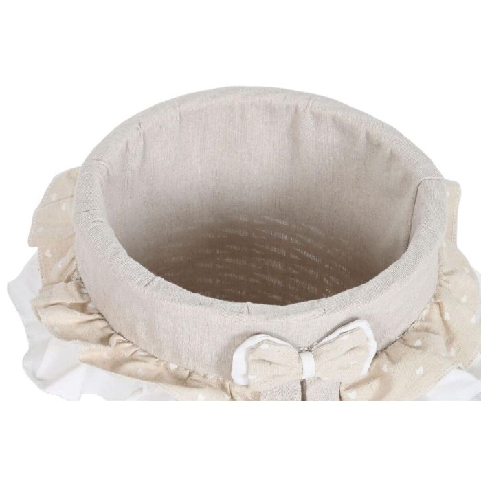 Cesta Ropa Shabby DKD Home Decor Blanco Beige 45 x 68 x 45 cm Set de 4 3