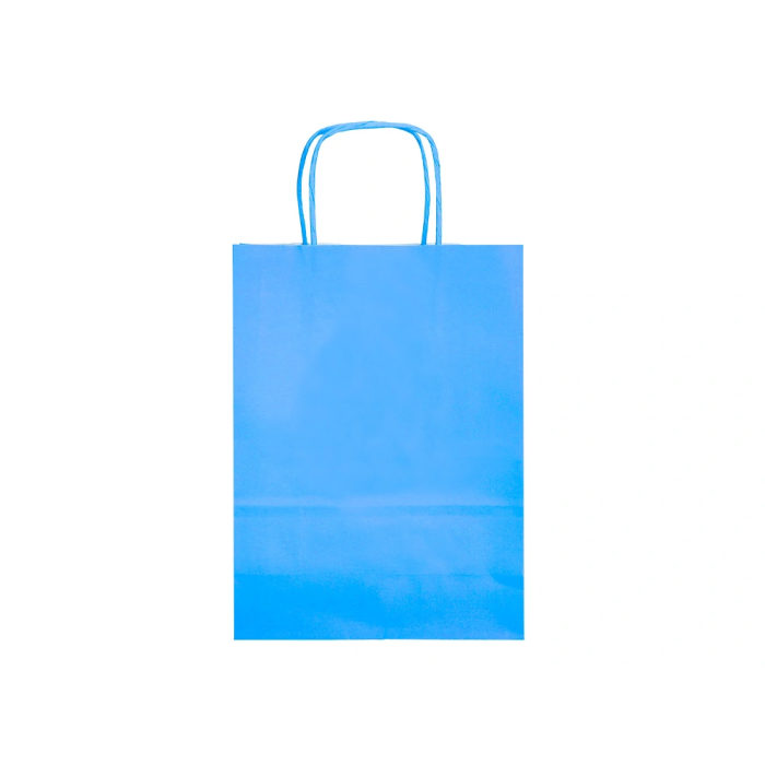 Q-connect Bolsa Papel Celeste M con Asa Retorcida 270x370x120 mm 1