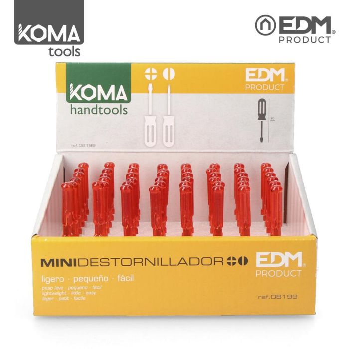 Koma Tools Mini Destornilladores 85 mm Expositor 48 Unidades Planos y Estrella 1 Koma Tools Mini Destornilladores 85 mm Expositor 48 Unidades Planos y Estrella 1