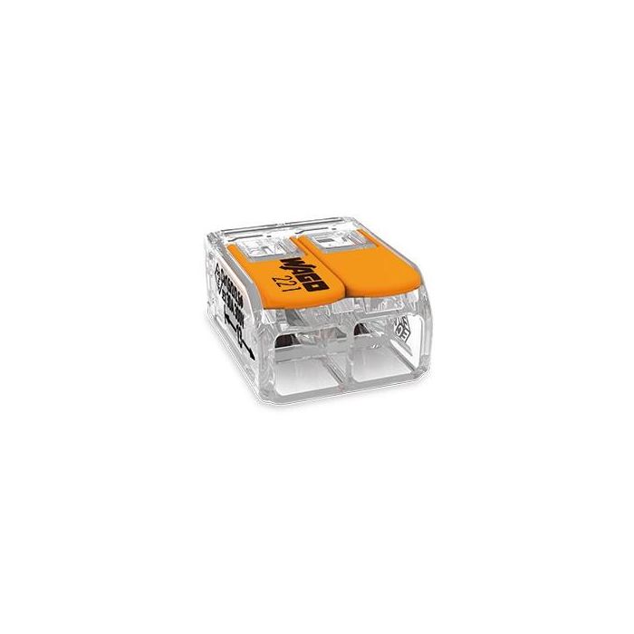 Wago Conector rápido 2 vías, Ø 6 mm², 450 V 41 A transparente 1