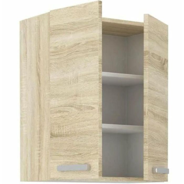 Mueble alto con 2 puertas batientes - Decoración roble Sonoma - L 60 cm x Pr 31,6 x Al 72 cm - LASSEN 1 Mueble alto con 2 puertas batientes - Decoración roble Sonoma - L 60 cm x Pr 31,6 x Al 72 cm - LASSEN 1