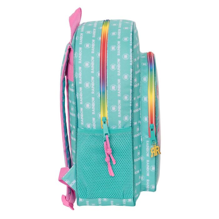 Mochila Escolar Rainbow High Paradise Turquesa 32 X 38 X 12 cm 2