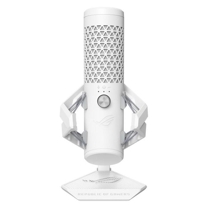 ASUS ROG Carnyx Microphone Blanco Micrófono de superficie para mesa con conexión USB, 24 bit, 192 kHz y hasta 120 dB 4