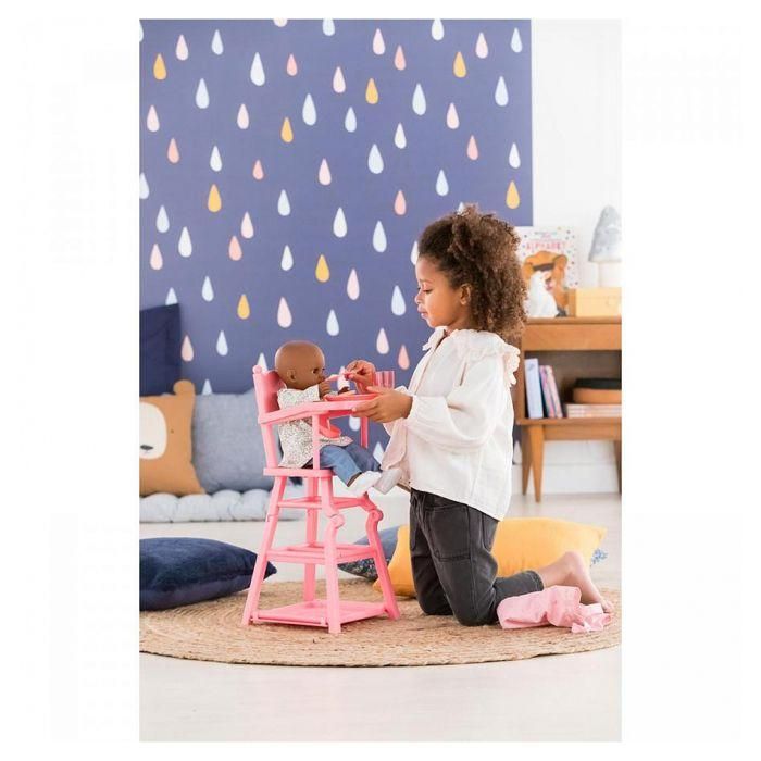 Corolle COR4062013141299 Silla Alta Rosa para Muñecos de 36-42 cm, Accesorio Comidas Juguete Niños 3+ Años 4